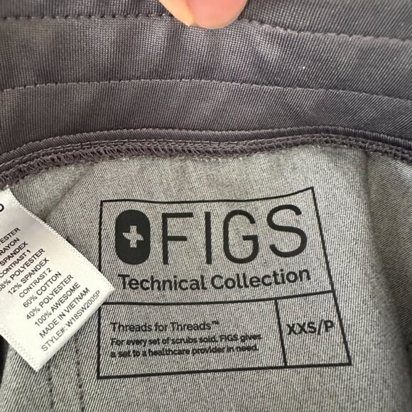 FIGS Women's Zamora Joggers Gray Drawstring Medical Size XXSP 2XS Petite - Picture 8 of 8